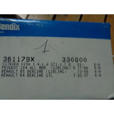 M10635 - KIT SET SERIE GANASCE FRENI 330800 CITROEN VISA PEUGEOT 104 RENAULT R4-1