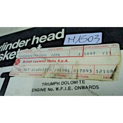 M1503 XX - KIT GUARNIZIONI SMERIGLIO GEG1226 TRIUMPH Dolomite 1850-0