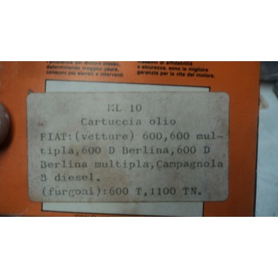 M3802 XX - CARTUCCIA FILTRO OLIO FIAT 600 - 600 MULTIPLA 600 D 600 T 1100 TN-0