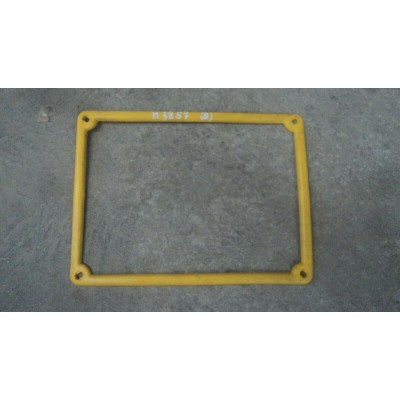 M3857 XX - PORTA TARGA POSTERIORE QUADRATA IN PLASTICA GIALLA  AUTO D'EPOCA 