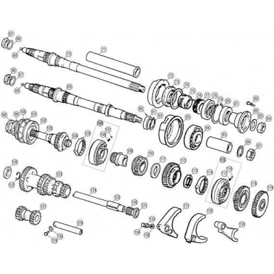 M4004 XX - 22B588 BOCCOLA CAMBIO MG MGB FIG. 93-1