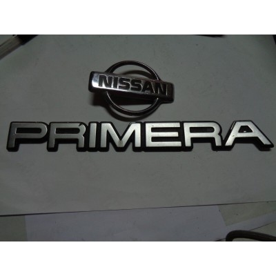 M5073 XX - LOGO STEMMA EMBLEMA EMBLEM FREGIO BADGE SCRITTA NISSAN PRIMERA