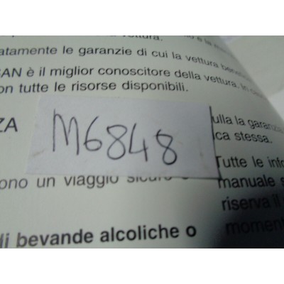 M6848 XX - MANUALE USO E MANUTENZIONE NISSAN MICRA-0