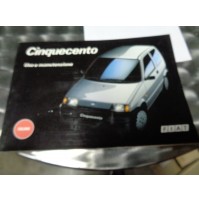 M6894 XX - LIBRETTO MANUALE USO E MANUTENZIONE FIAT CINQUECENTO