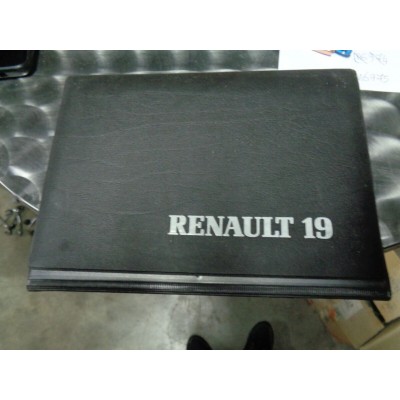 M6975 XX - LIBRETTO MANUALE USO E MANUTENZIONE + porta documenti renault 19 R19-1