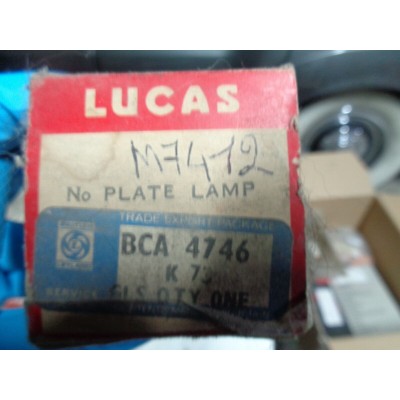 M7412 XX - LUCE ILLUMINA TARGA LUCAS BCA4746 MG MORRIS 1100 / 1300-0