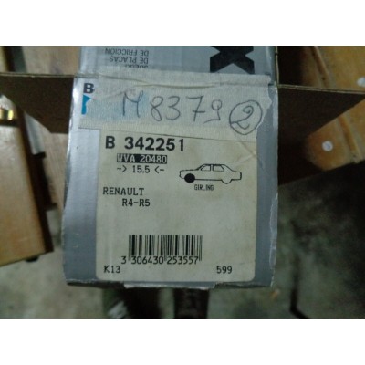 M8379 - B342251 SET SERIE PASTICCHE PASTIGLIE ANTERIORI RENAULT 4 5 R4 R5-0