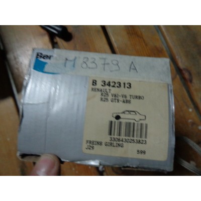 M8379A - B342313 SET SERIE PASTICCHE PASTIGLIE ANTERIORI RENAULT 25 R25 ABS-0