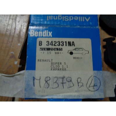M8379B - B342331 SET SERIE PASTICCHE PASTIGLIE ANTERIORI RENAULT SUPER 5 CLIO-0