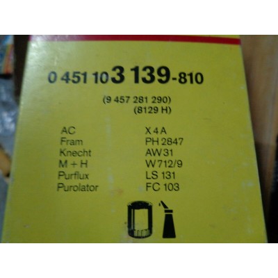 M9993 - FILTRO OLIO OIL FILTER PH2847 Talbot Citroen Peugeot Honda 0451103139-0