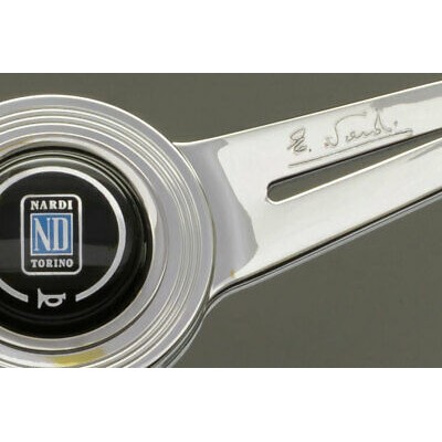 VOLANTE NARDI - IN PELLE NERA E RAZZE LUCIDE - Ø 360mm 6061.36.3001-1