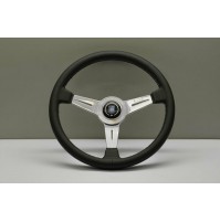 VOLANTE NARDI - IN PELLE NERA E RAZZE LUCIDE - Ø 360mm 6061.36.3001