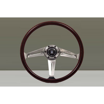 VOLANTE NARDI - LEGNO DI mogano razze LUCIDE SIDE SPOKES - Ø 367mm 5049.36.3000 