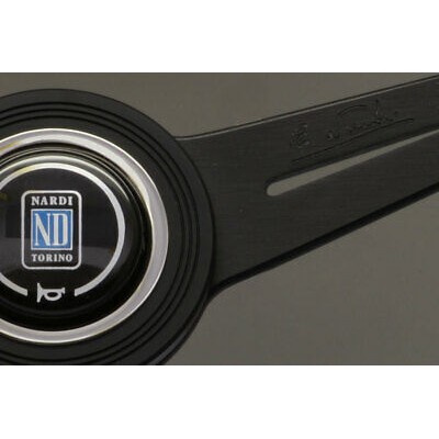 VOLANTE NARDI - Pelle nera e raggi anodizzati neri - Ø 340mm 6061.34.2001-1