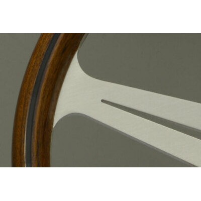 VOLANTE NARDI - legno di mogano razze BIANCHE ANODIZZATE - Ø 360mm 5061.36.1000 -0