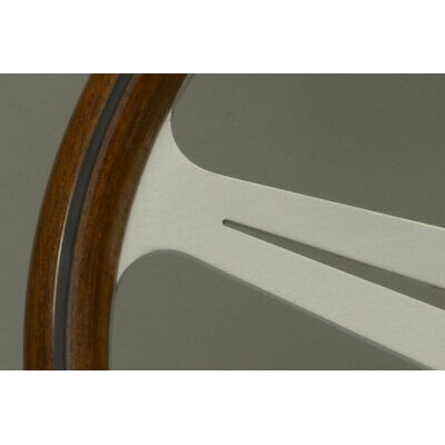 VOLANTE NARDI - mogano E razze BIANCHE ANODIZZATE - Ø 360mm 5061.36.1090-0